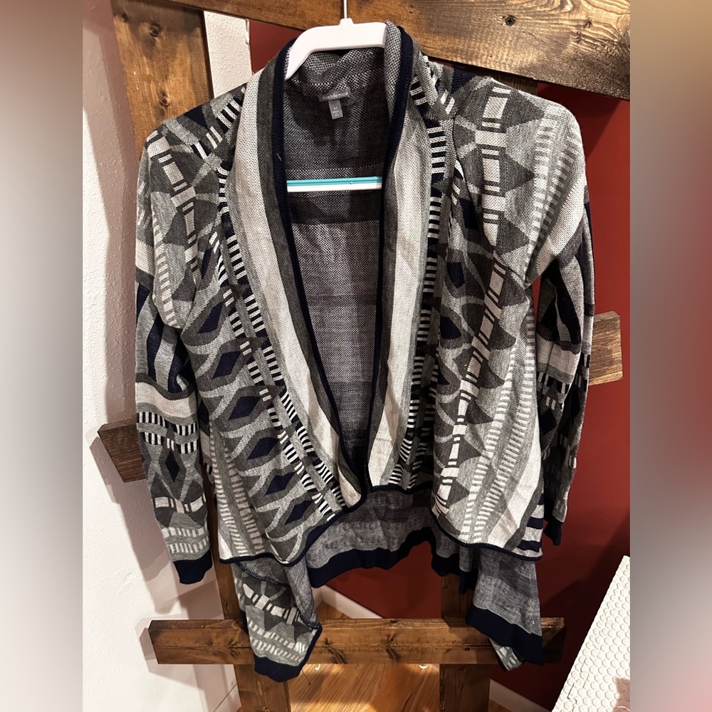 Navy blue and gray cardigan size medium